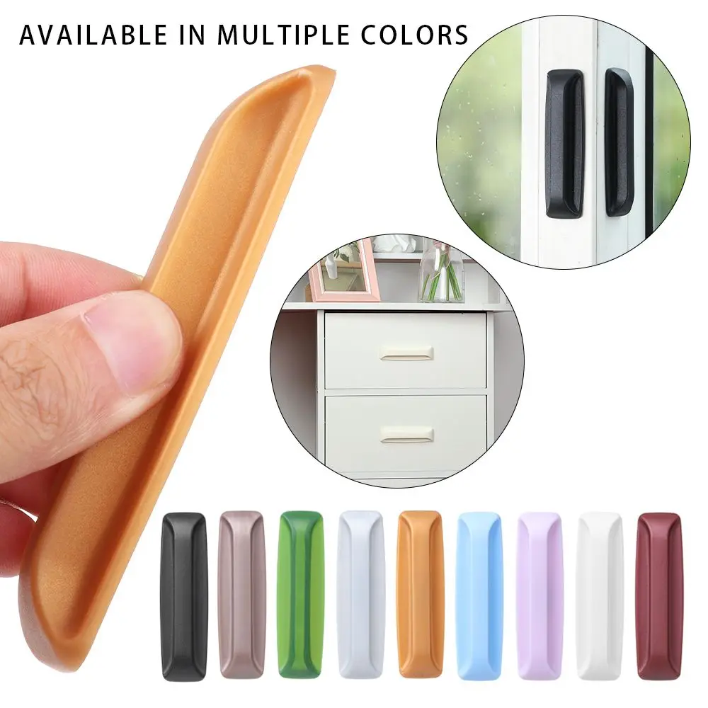 2Pcs/lot Multi-purpose Colorful Window Door Auxiliary Kitchen Drawer Knob Wardrobe Pulls Cabinet Pulls Self-adhesive Handles