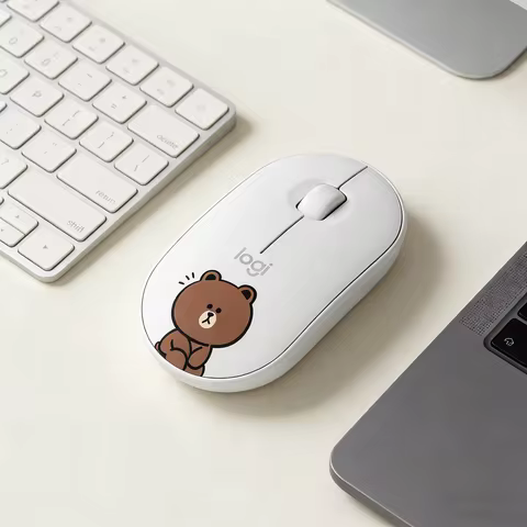 Logitech M350 Pebble Wireless Mouse Bluetooth 2.4G Dual Mode Silent Slim 1000 DPI for Office PC Laptop