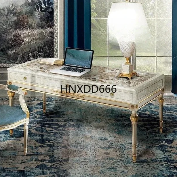 

Компьютерный стол с резьбой по дереву, цветочный стол в европейском стиле, письменный стол для домашнего офиса, дизайнерский стиль, высокий смысл