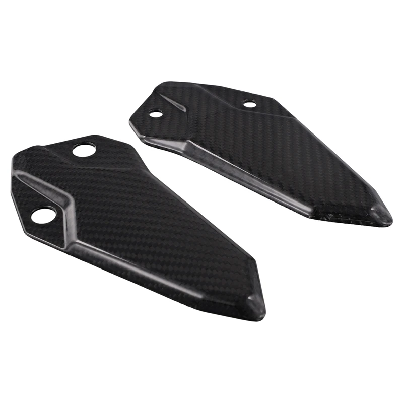 Carbon Fiber Motorcycle Accessories Heel Plates Guards Footrests For Kawasaki ZX-4R ZX4RR ZX25R 2020-2023 2024