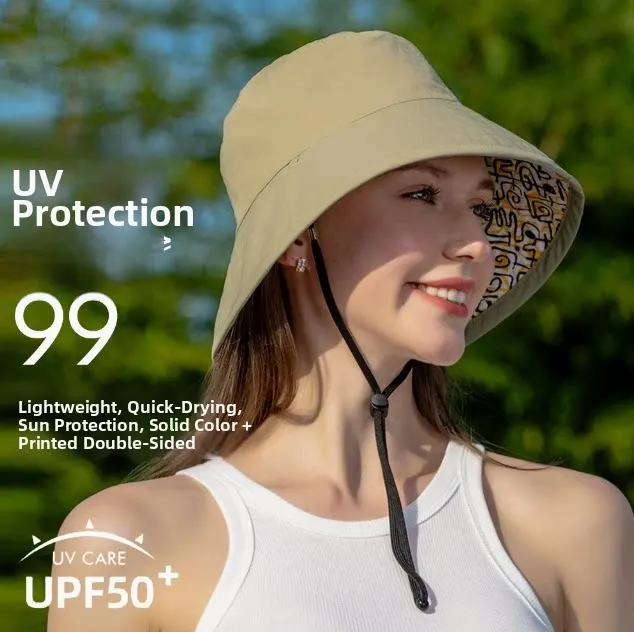 

Lightweight Quick-Dry Double-Sided Sun Hat for Women UV Protection Bucket Hat for Summer Travel Hiking Outdoor Beach