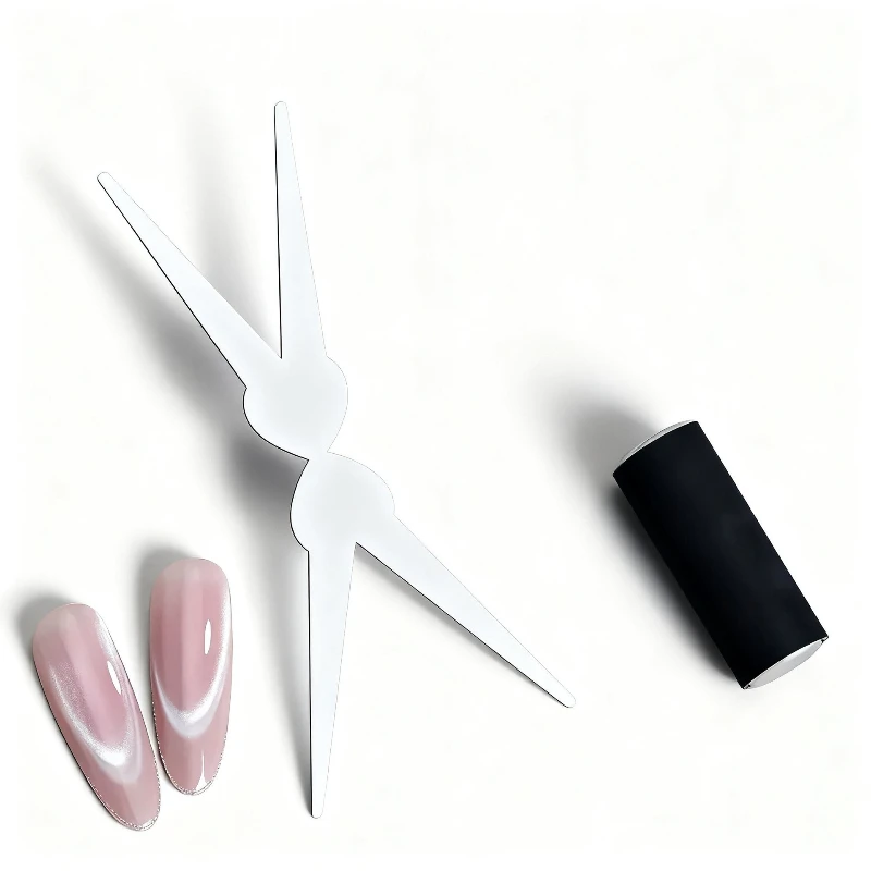 Aimant pour ongles œil de chat français, Double tête, grand outil auxiliaire magnétique en forme de Y, bricolage, effet français, vernis Gel, tige magnétique, ensemble d'outils