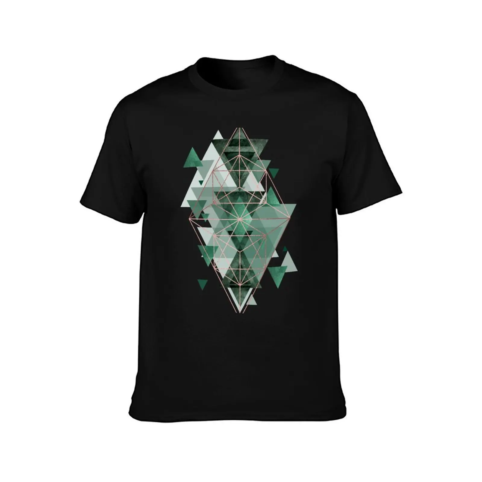 Emerald Green Geometric T-Shirt t shirt man designer T-Shirt