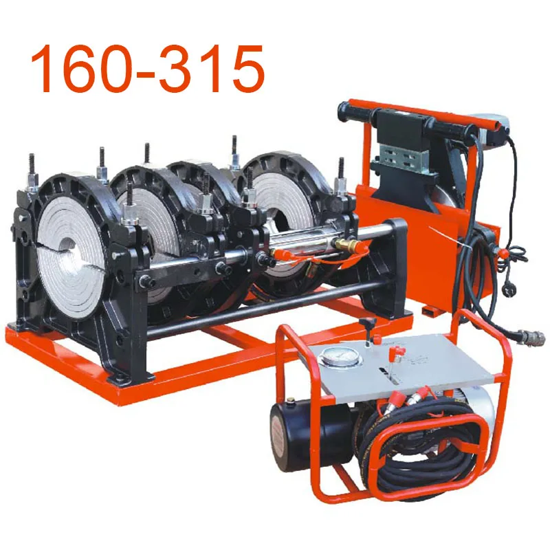 

160-315MM Semi-Automatic Hydraulic 4 Ring Butt Welding Machine PE Pipe Butt Welder Water Pipe Hot-melt Machine Water Electricity