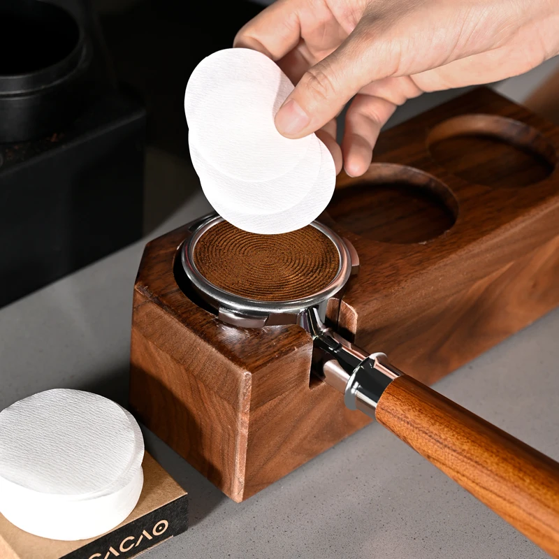 KACACAO Disposable Coffee Filter Paper for 51/53/58mm Espresso Maker 100 Pieces Espresso Paper Filter Home Kitchen Accessorie gallery 4