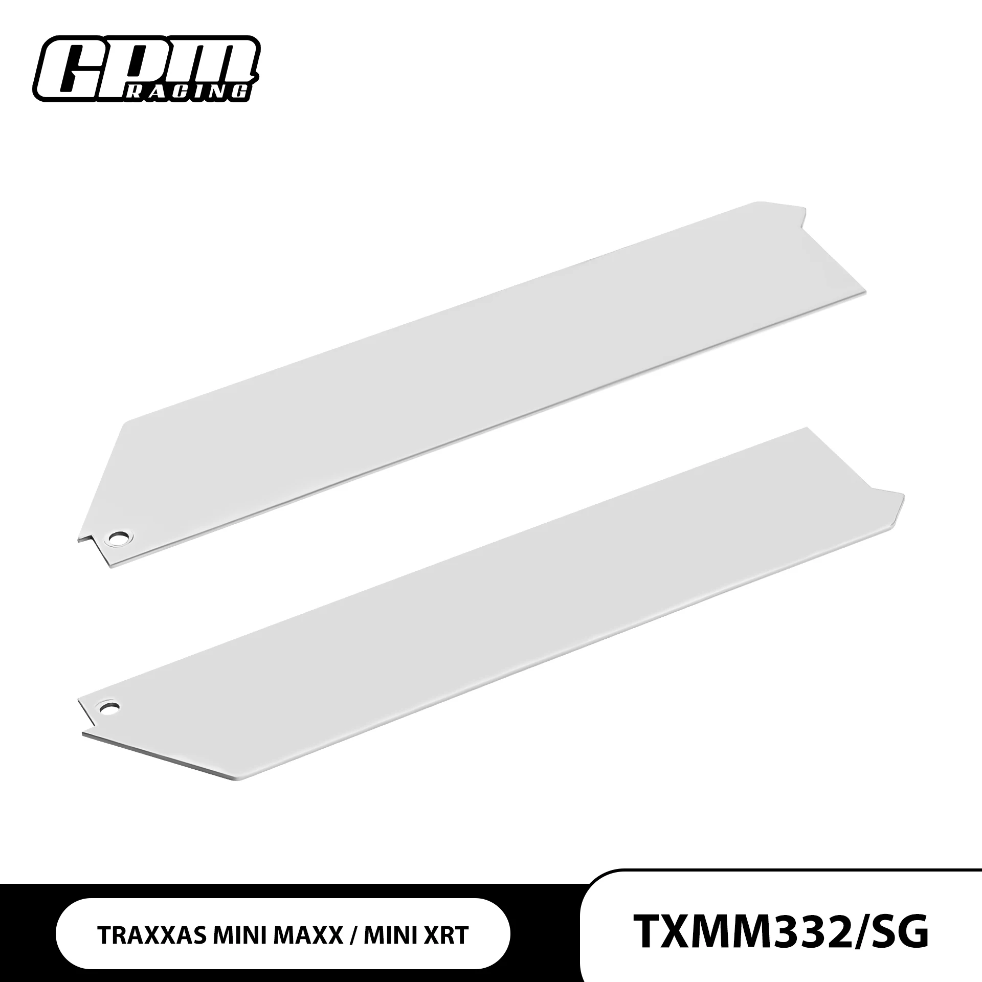 GPM Stainless Steel Side Chassis Skid Plate Thick 2mm For 107154-1 TRAXXAS Mini Maxx / Mini XRT