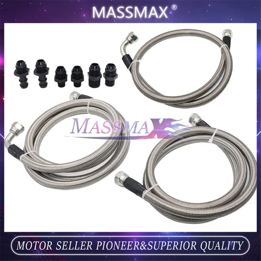 Transmission Cooler Lines Kit Heavy Duty Hose Fit 1996-2002 Dodge Ram 47RE New