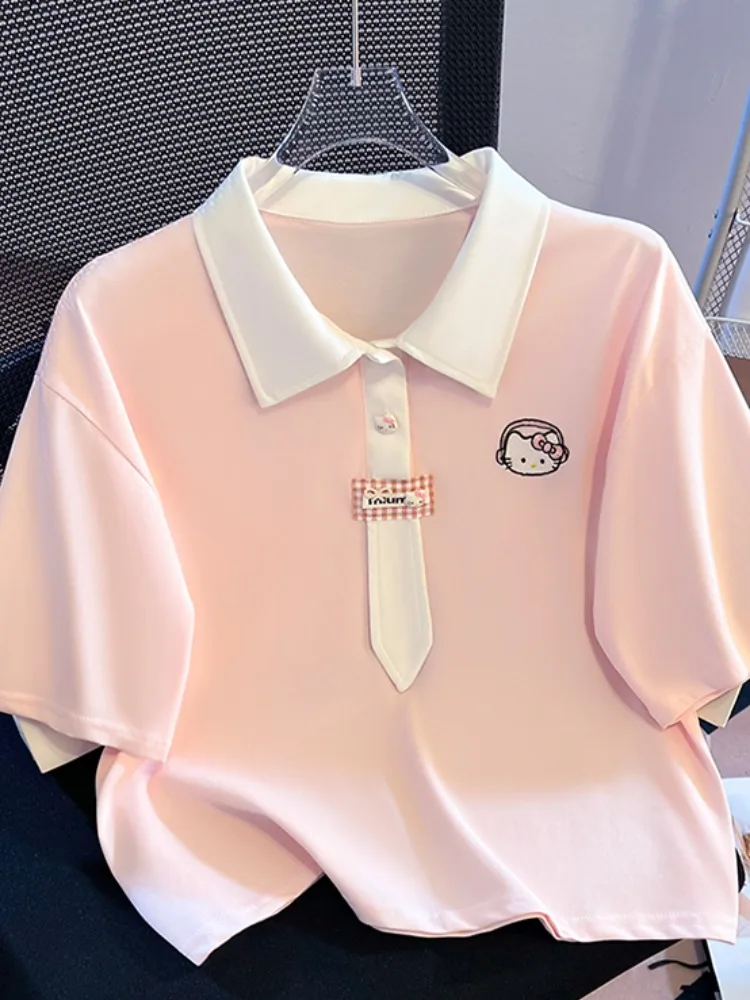 

Pure Cotton ort Sve Ne T-irt Women's Loose Fit f Sve ort Sle Summer Top Korean Sle Commute Sle