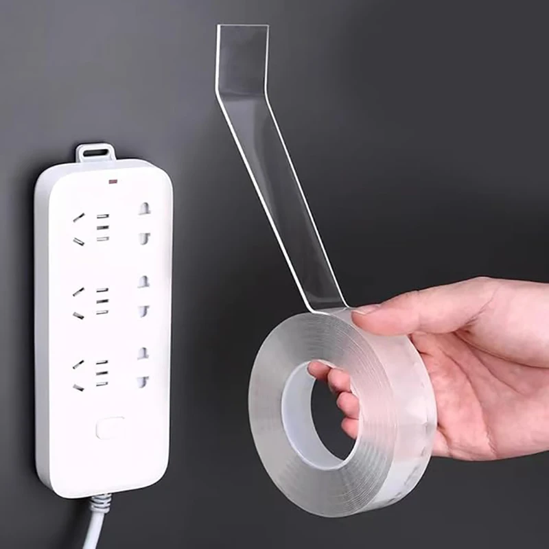 1-5Mโปร่งใสเทปกาวสองหน้ากันน้ําสติกเกอร์ใบหน้าคู่Reusable NANO Tracelessกาวเทป 20/30 มม.