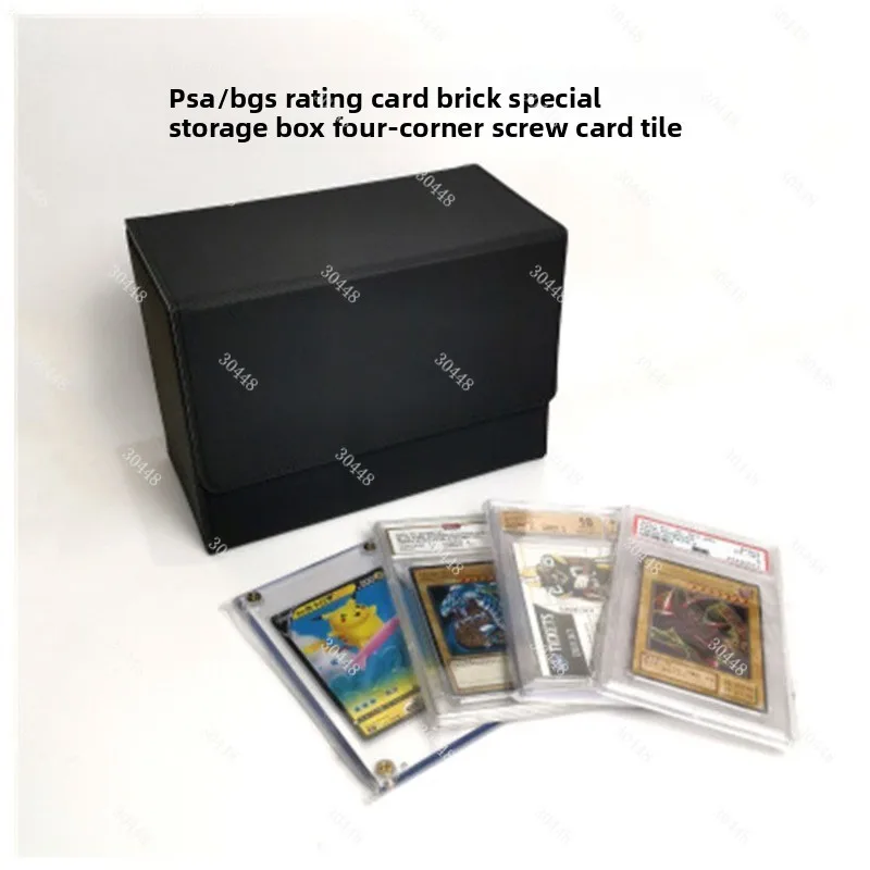 Caja de almacenamiento de ladrillos de tarjetas graduadas para tarjetas deportivas PSA/BGS, organizador de tarjetas Panini magnético fuerte y Yu-Gi-Oh