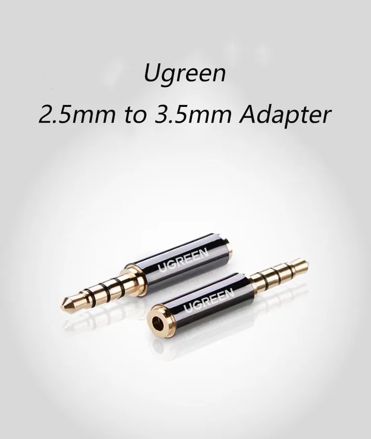 Ugreen 2,5 mm auf 3,5 mm Adapter 2,5 mm Stecker auf 3,5 mm Buchse Konverter vergoldete Klinke Stereo Vollmetallstecker