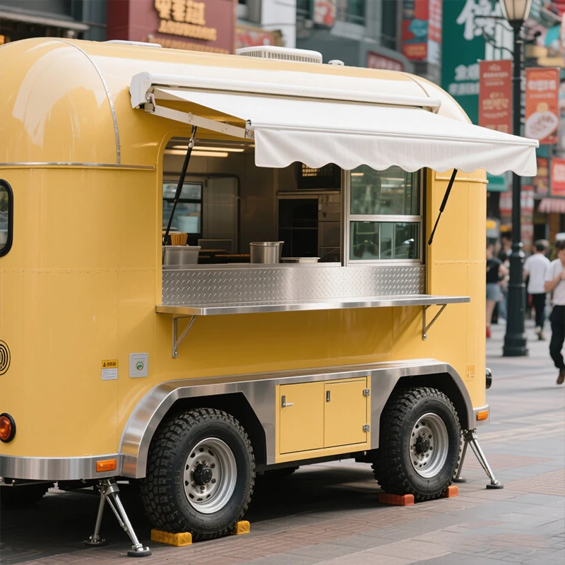 Customized Great BBQ Flavored Food Trailer Bbq Food Trailer Fully Equipped Round Top Food Trailer