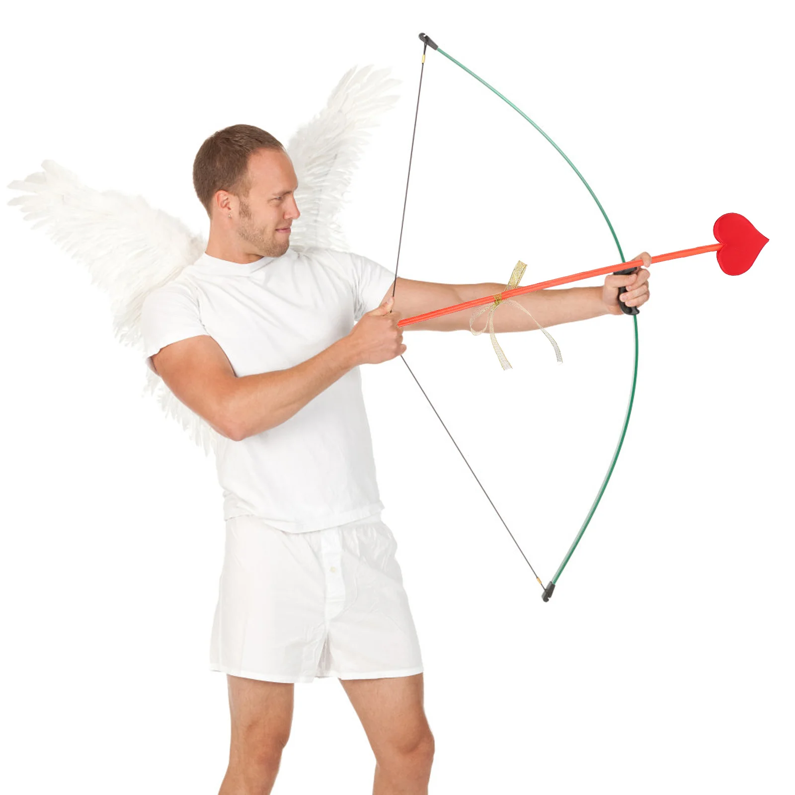 Pink Heart Bow Arrow Props Stage Performance Costume Accessories Party Supplies Festive Decorations Cupid Bow Arrow Valentine