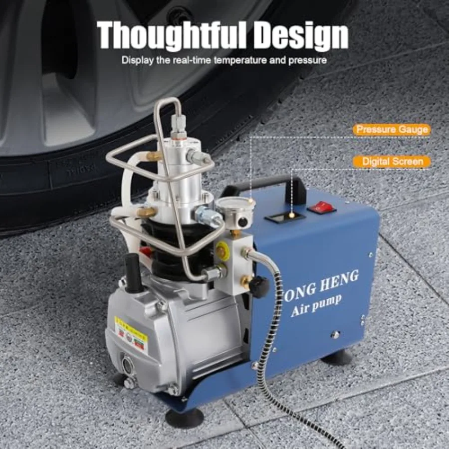 Electric PCP Air Compressor Pump 30 MPa 4500psi Portable High Pressure Air Compressor for Outdoor Camping Hunting and Shooting