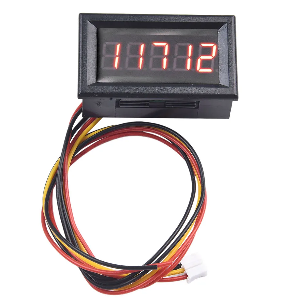 1pc Digital Frequency Meter Speedometer Tachometer Speed Sensor 5-bit LED Digital Display Speedometer For Brushless Motor