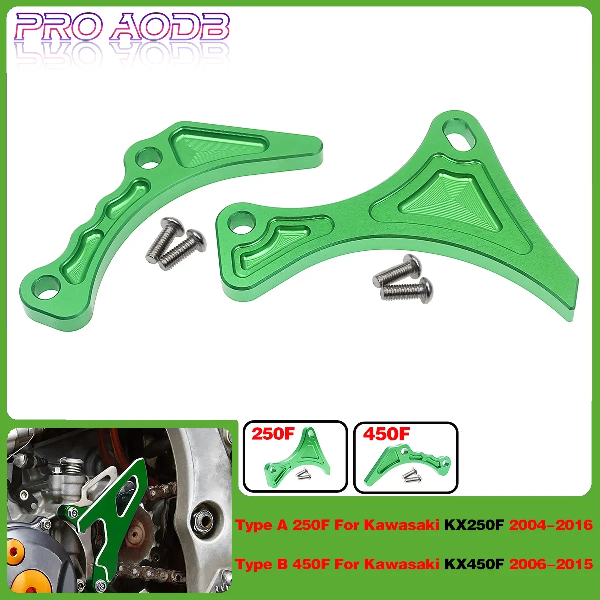 

Motorcycle Guard Cover Chain Sprocket Cover Engine Protector For Kawasaki KX 250F 450F KX250F KX450F KXF 250 450 2004 2005-2016