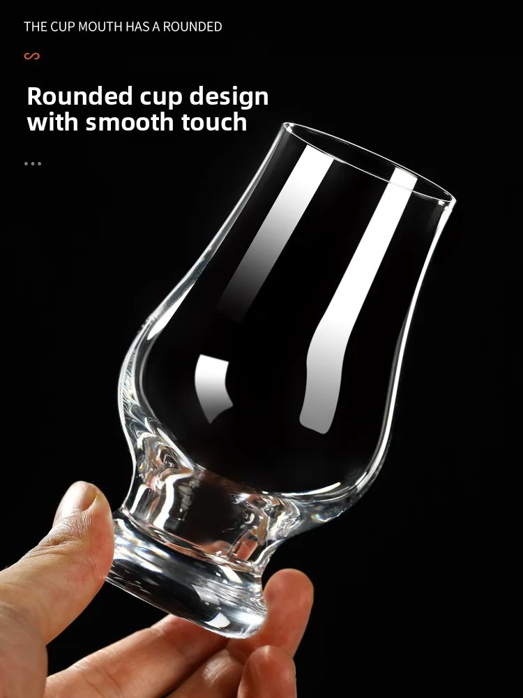 Juego de Vasos de Whisky de Cristal, Estilo Europeo, Forma de Tulipán, Copa para Cognac, para Degustación de Vinos y Licores,...