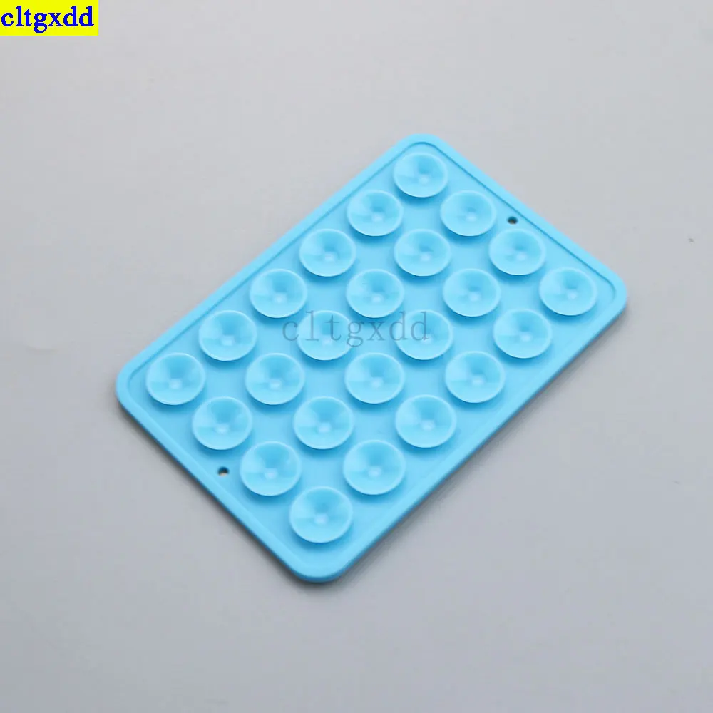 Cltgxdd 5 ชิ้น/ชุดสมาร์ทโฟนสากลซิลิโคนดูดถ้วยผู้ถือสติกเกอร์ด้านหลังผนังแก้วกระเบื้องเซรามิคเรียบวงเล็บผนัง