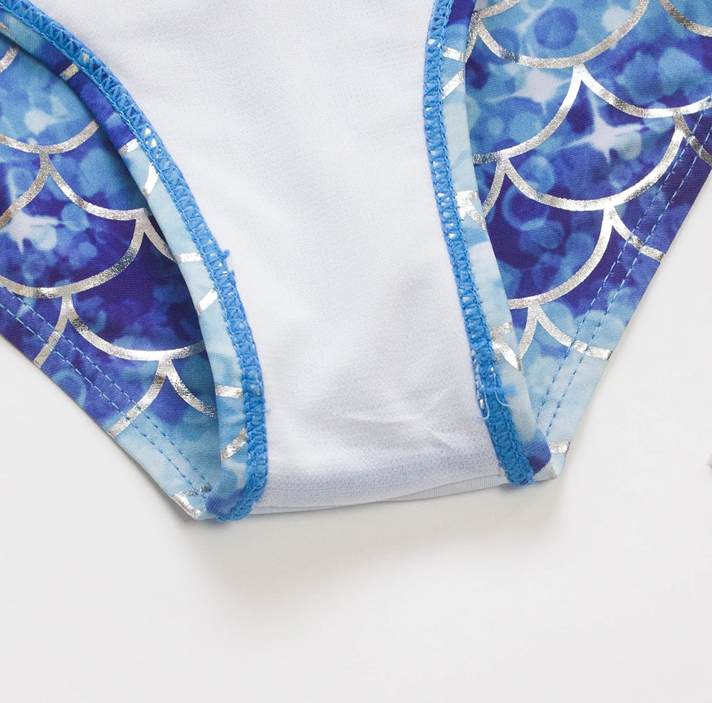 Shinning Fishscale Gradient Girls One Piece Swimsuit For Kids 2025 Summer Outdoor Beach Child Teens Swimwear Girls Monokini