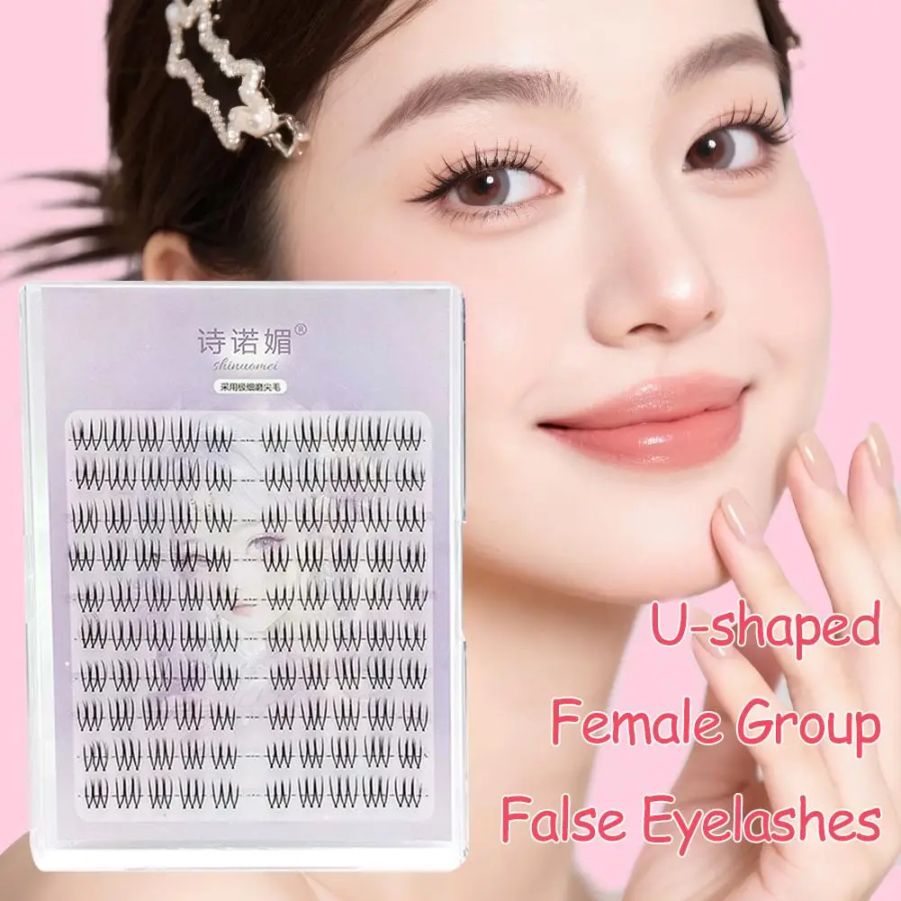 False Eyelashes Korean Makeup U-shaped Segmented Comic Natural Large-capacity False Eyelashes Set Eye Makeup Tool