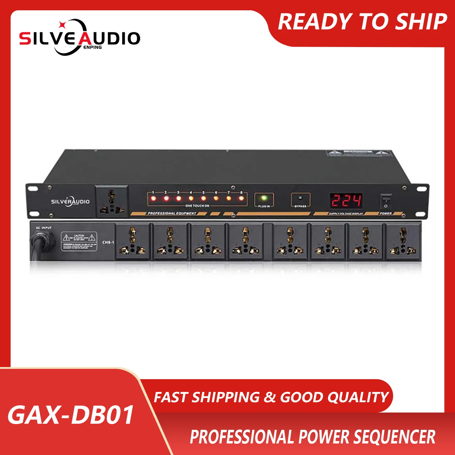 GAX-DB01 Professional 9-channels DJ sound system DJ control power sequencer power Supply Regulator for Recording