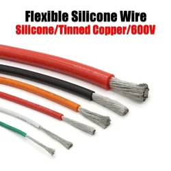Heat resistant Tinned Copper Cable 30 28 26 24 22 20 18 16 15 14 13 12 10 AWG High Temperature Ultra Soft Silicone Wire