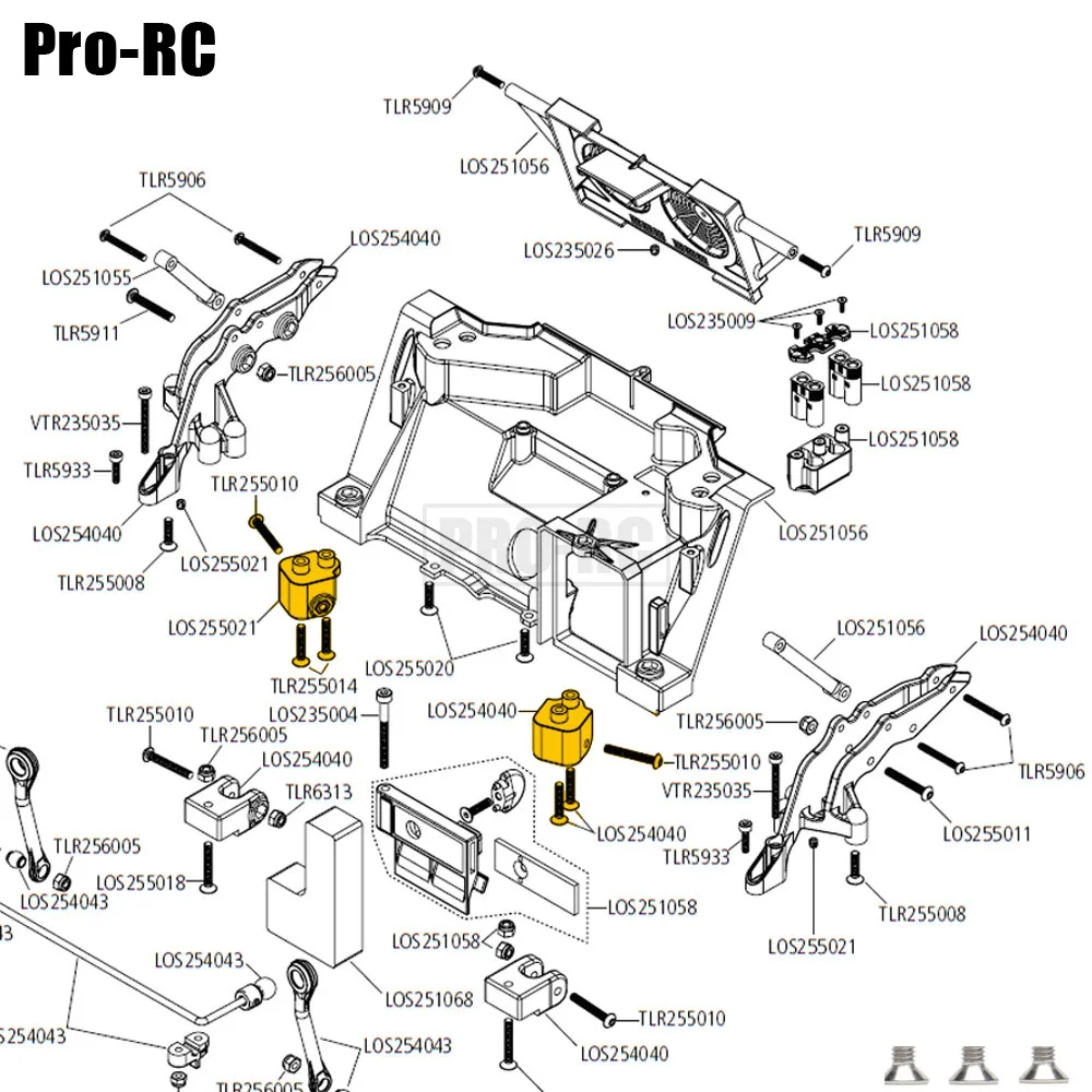 Losi 1/6 Super Baja Rey 2,0 4WD Desert Truck sin escobillas RTR RC Car Upgrade Part, Losi