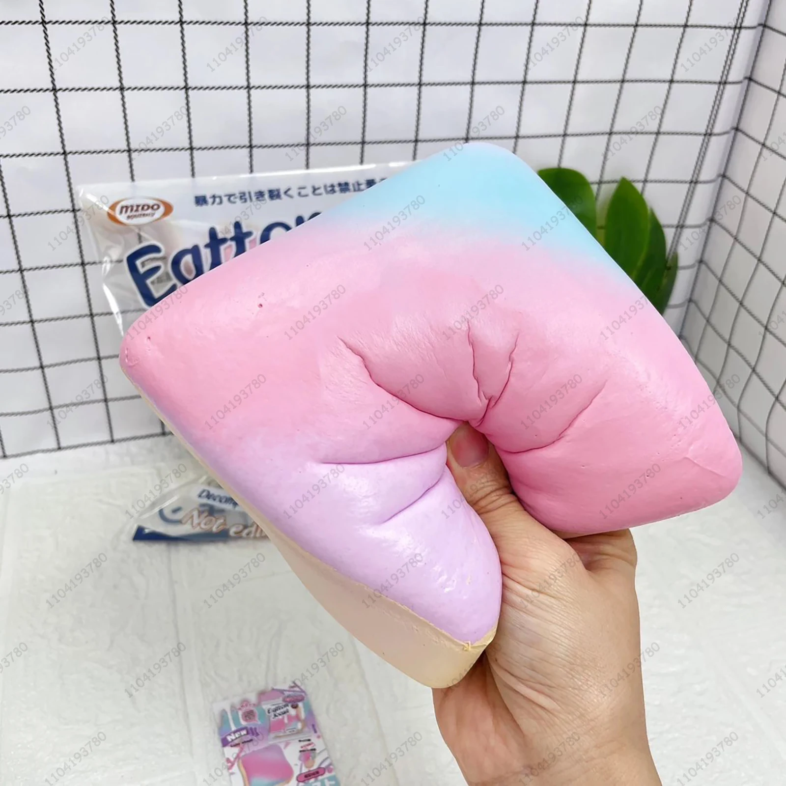 Big Sticky Toast Slow Rising Squishy Rainbow Marshmallow Bread Soft Tender Bread Squeeze Toy Stress Release Hand Relax Toy Gift