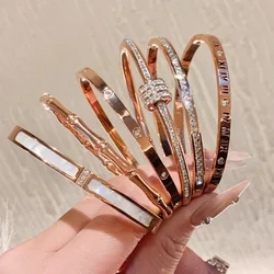 Female titanium steel starry sky high-end bracelet; light luxury temperament INS style; elegant design for a minority