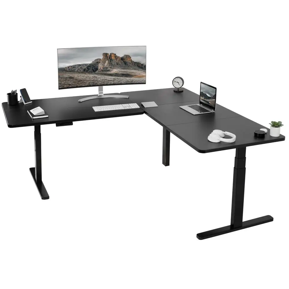 

36 inch Electric Height Adjustable Stand Up Desk Converter, VE Series, Sit to Stand Tabletop Dual Monitor Riser with USB Port,