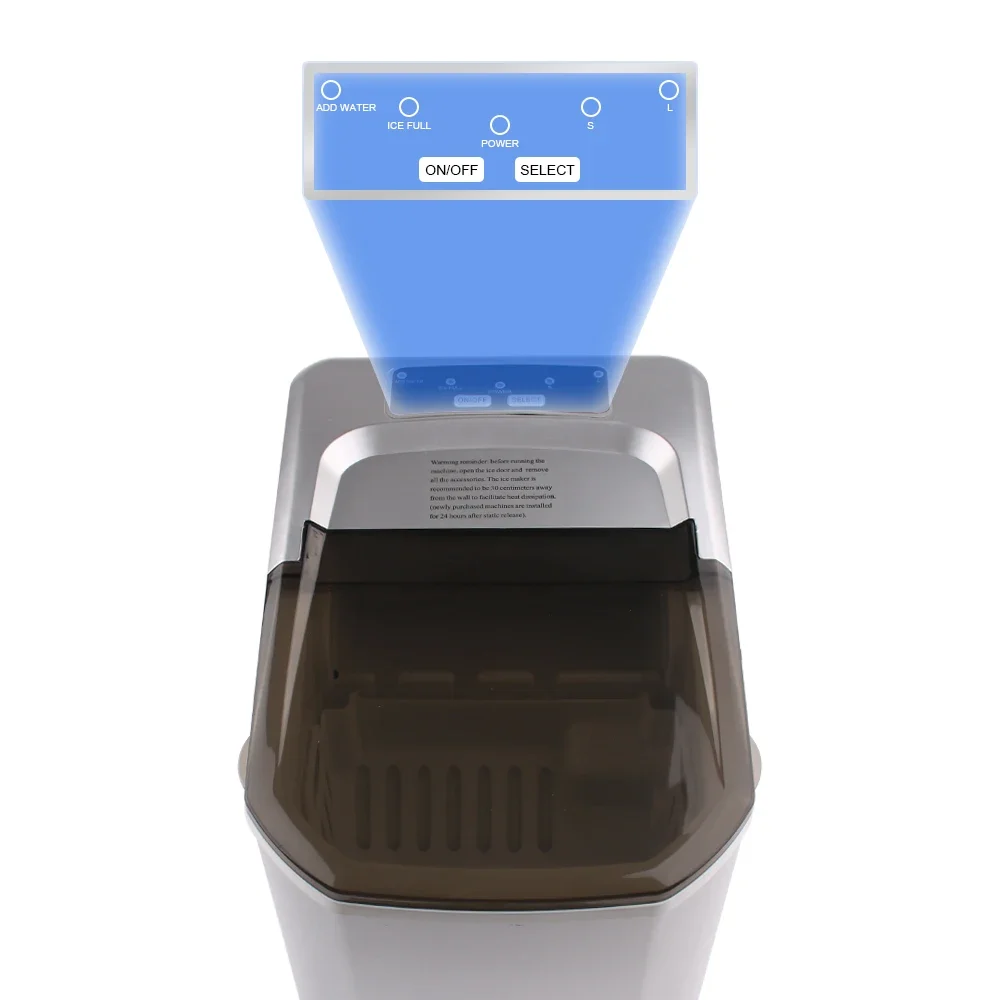 ماكينة صنع مكعبات الثلج الكهربائية المحمولة الأوتوماتيكية ، ماكينة صنع كتل الثلج الدائرية ، 15 ، 24 ساعة ، مناسبة للبار العائلي ، مقهى ، أو V
