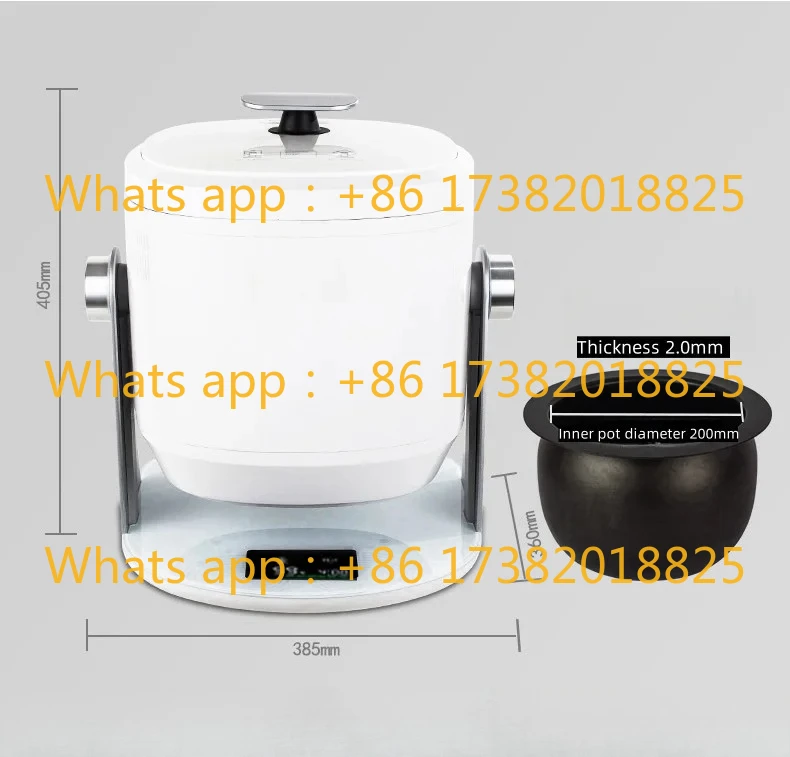 6L Automatic Cooking Machine 135 Degree Rotatable Stir Fry Machine Multifunctional Stir Fry Pot for Home 110v/220v 2200W
