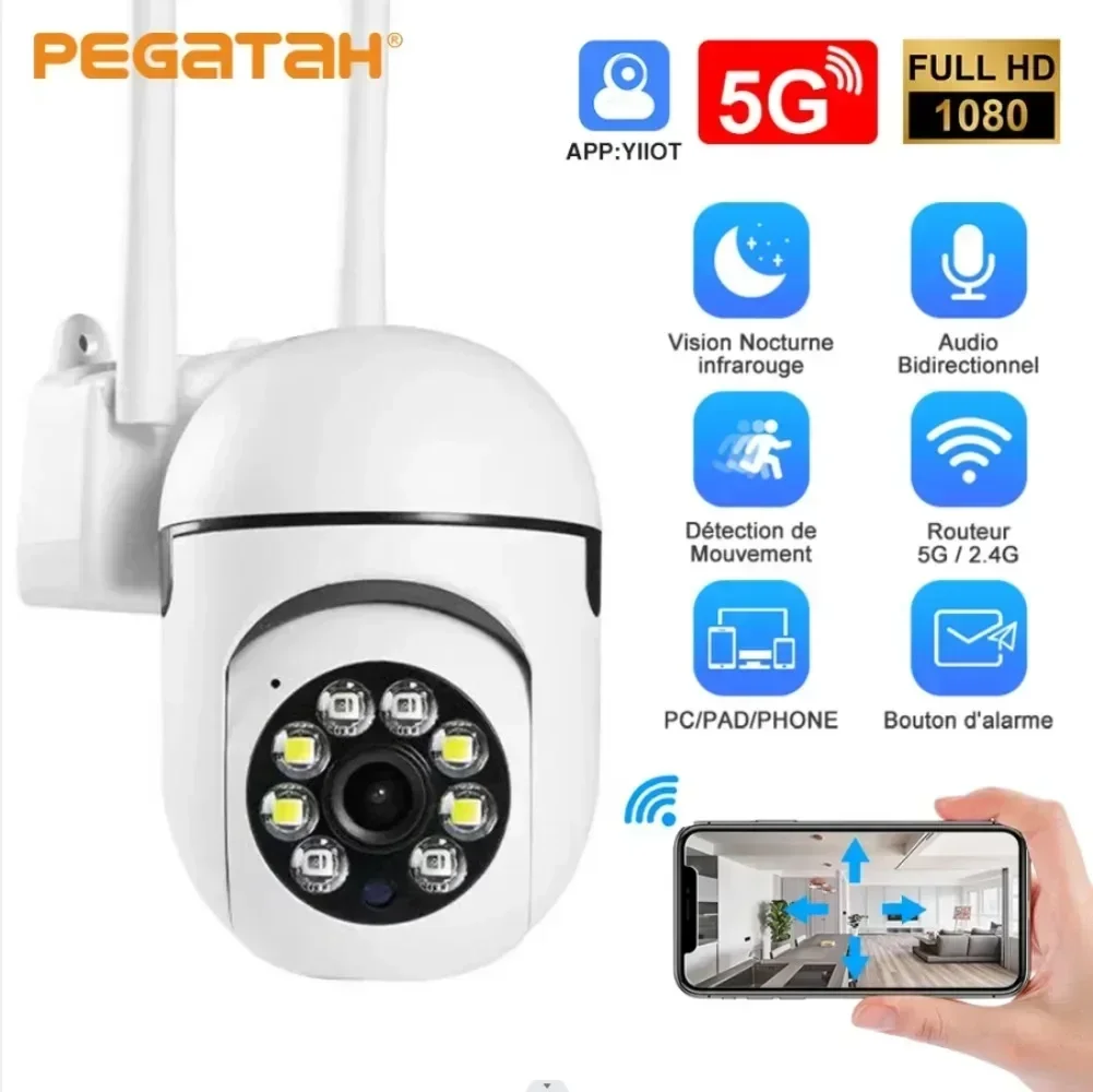 PEGATAH IP Camera Wifi Surveillance Cameras IR Full Color Night Vision Security Camera Human Tracking CCTV Monitor Audio Camera