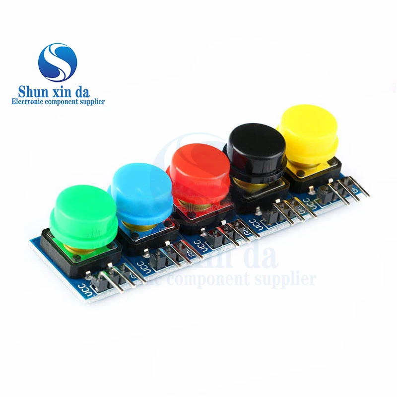 5 قطعة 12X12 مللي متر وحدة مفتاح كبيرة وحدة زر كبير وحدة مفتاح اللمس الخفيفة مع قبعة إخراج عالية المستوى لاردوينو أو التوت بي 3