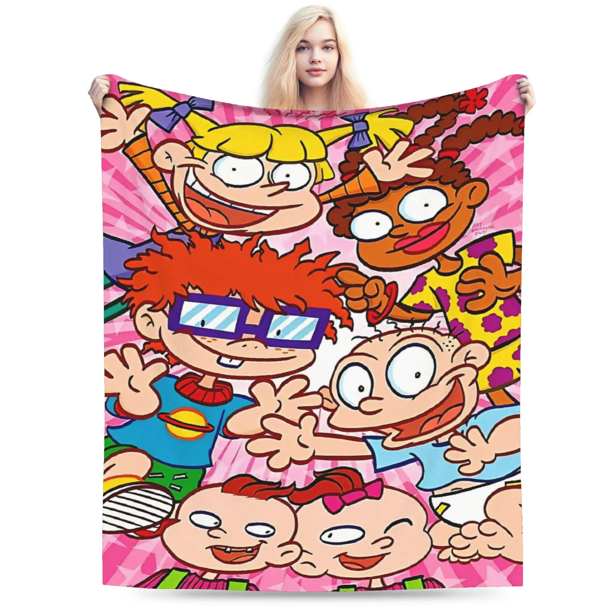 Soft Cozy Blanket Picnic Rugrat Throw Blanket Casual  Bedspread For Living Room