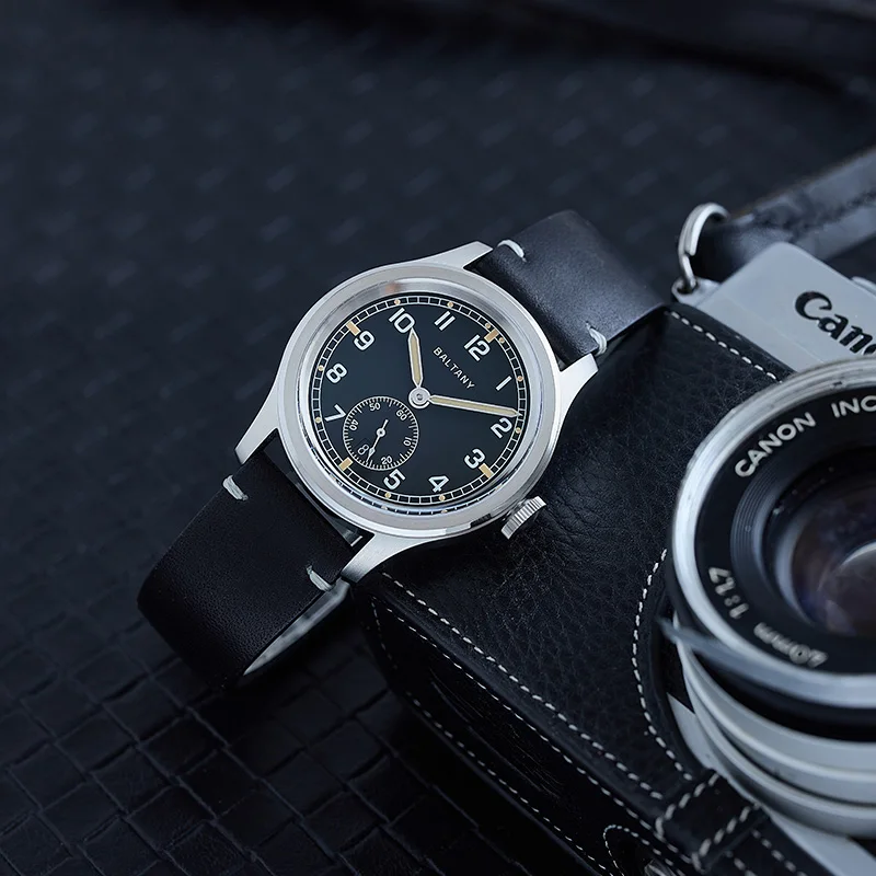 Baltany 39Mm Jam Tangan Lapangan Pria S2081 Dial Kalender Safir 10ATM Baja Tahan Karat Mekanis Jam Tangan Militer Lusin Kotor Pria