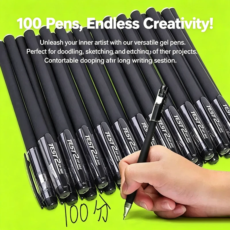 10/30/50/100 Pcs Gel Pen Set: Perfect For Students Exams Office