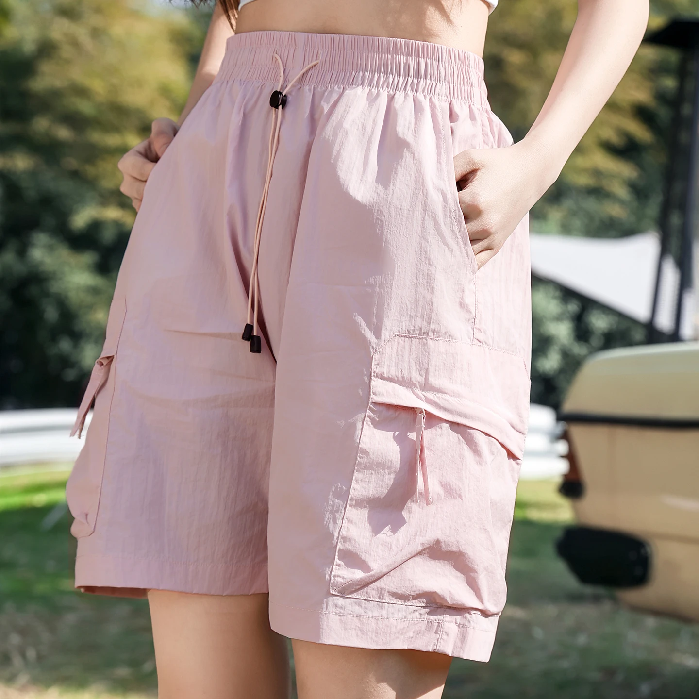 

Женские спортивные шорты из ледяного шелка для активного отдыха, легкие, дышащие, с защитой от УФ-излучения, модные, для походов, верхняя одежда с защитой от УФ-лучей