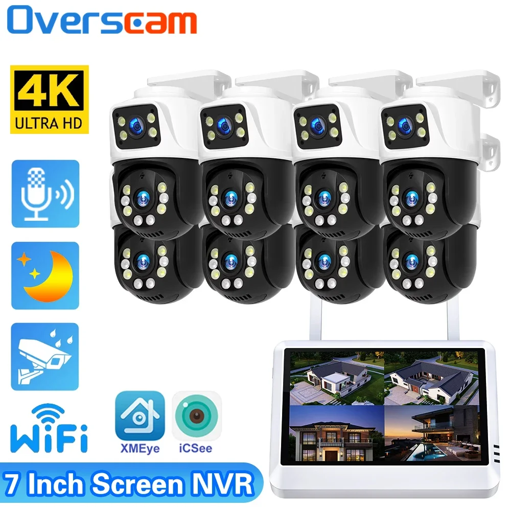 

4K XMEYE POE Surveillance System 8MP 4MP Two Way Audio PTZ CCTV POE AI Security Camera 8CH P2P NVR Video Surveillance Kit