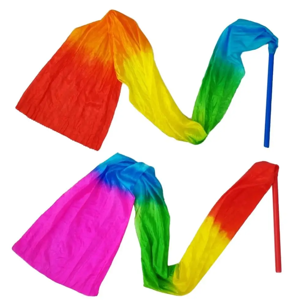 Beautiful Colorful Dancing Ribbons With Rod Silk Dance Ribbon Gymnastics Ribbon