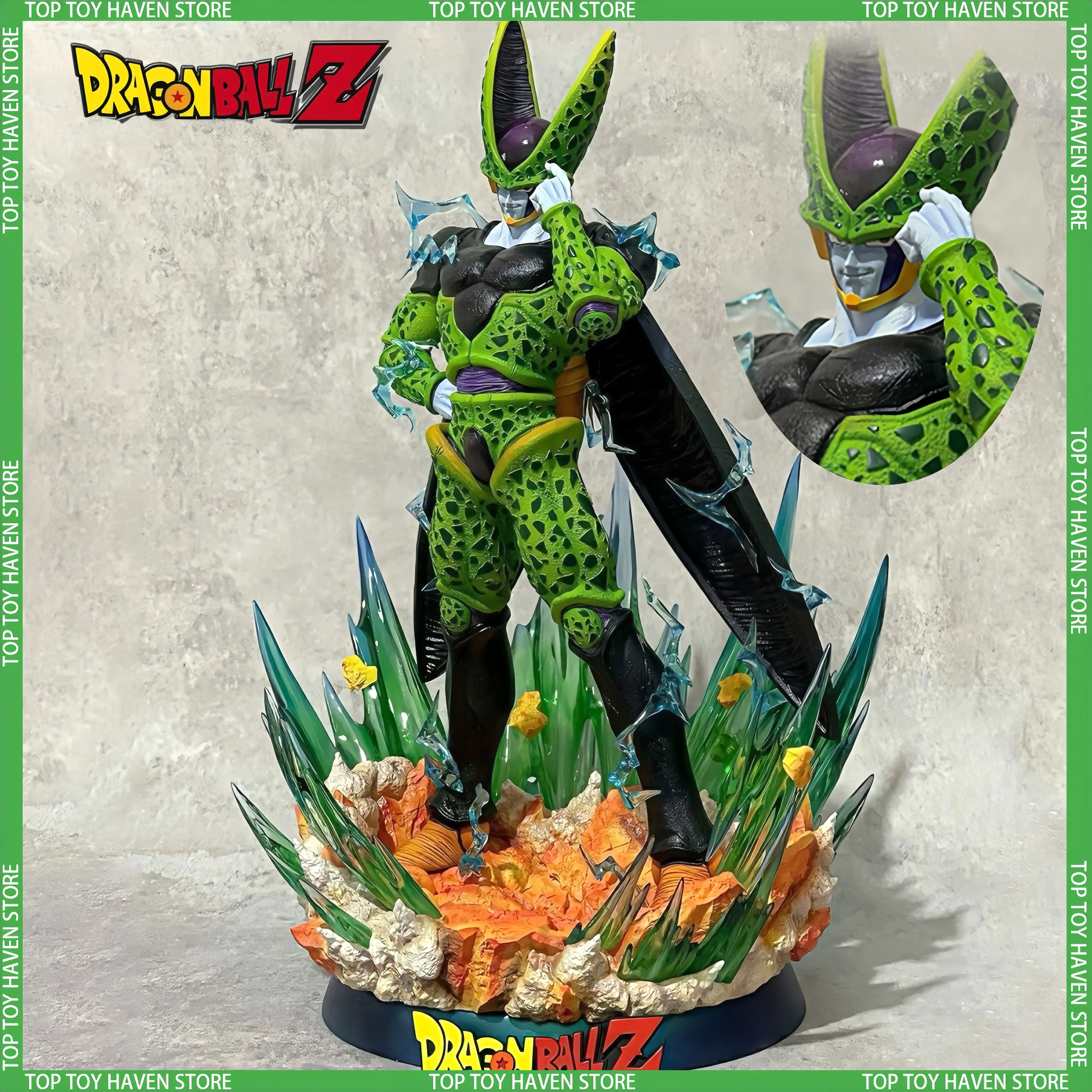 

35cm Hot Sale Dragon Ball Z Perfect Cell Figure Cell Figurine Action Figures Pvc Statue Collection Model Toys Custom Gift