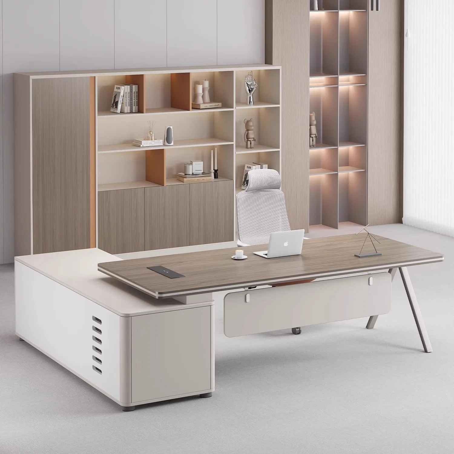 

Office Furniture Boss Desk Simple Modern President Desk Large Class Manager Desk Office and Chair Combination
