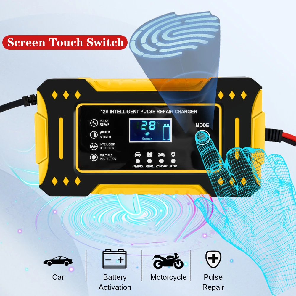 

Для влажной/гелевой/свинцово-кислотной батареи, цифровой инструмент для зарядки, автоматические диагностические инструменты, тестер автомобильного аккумулятора, анализатор аккумулятора 12 В 24 В