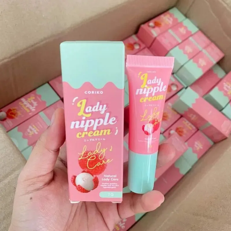 Thai Natural Coriko Lady nipple cream Pink Color Lip student Color Changing Lip Glaze Not Fade, Nourish Removes Dead Skin