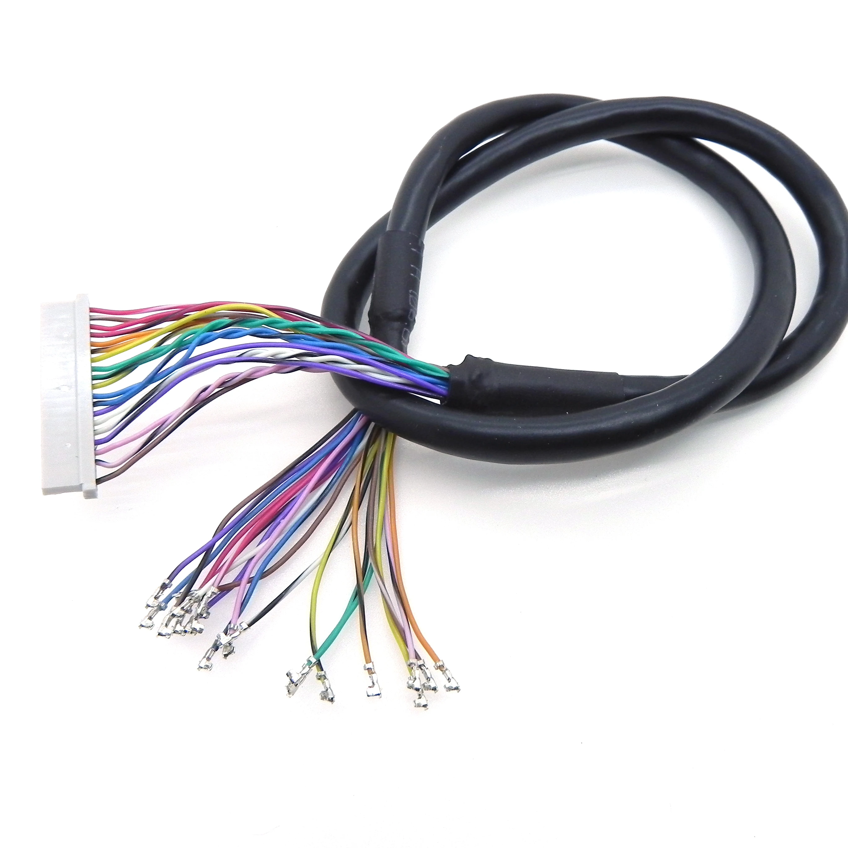 DF14-20P 450mm 20Pin DF14 To DF13 Bare Terminal Cable 1.25mm Pitch For LCD Monitor Driver Board DIY Modification