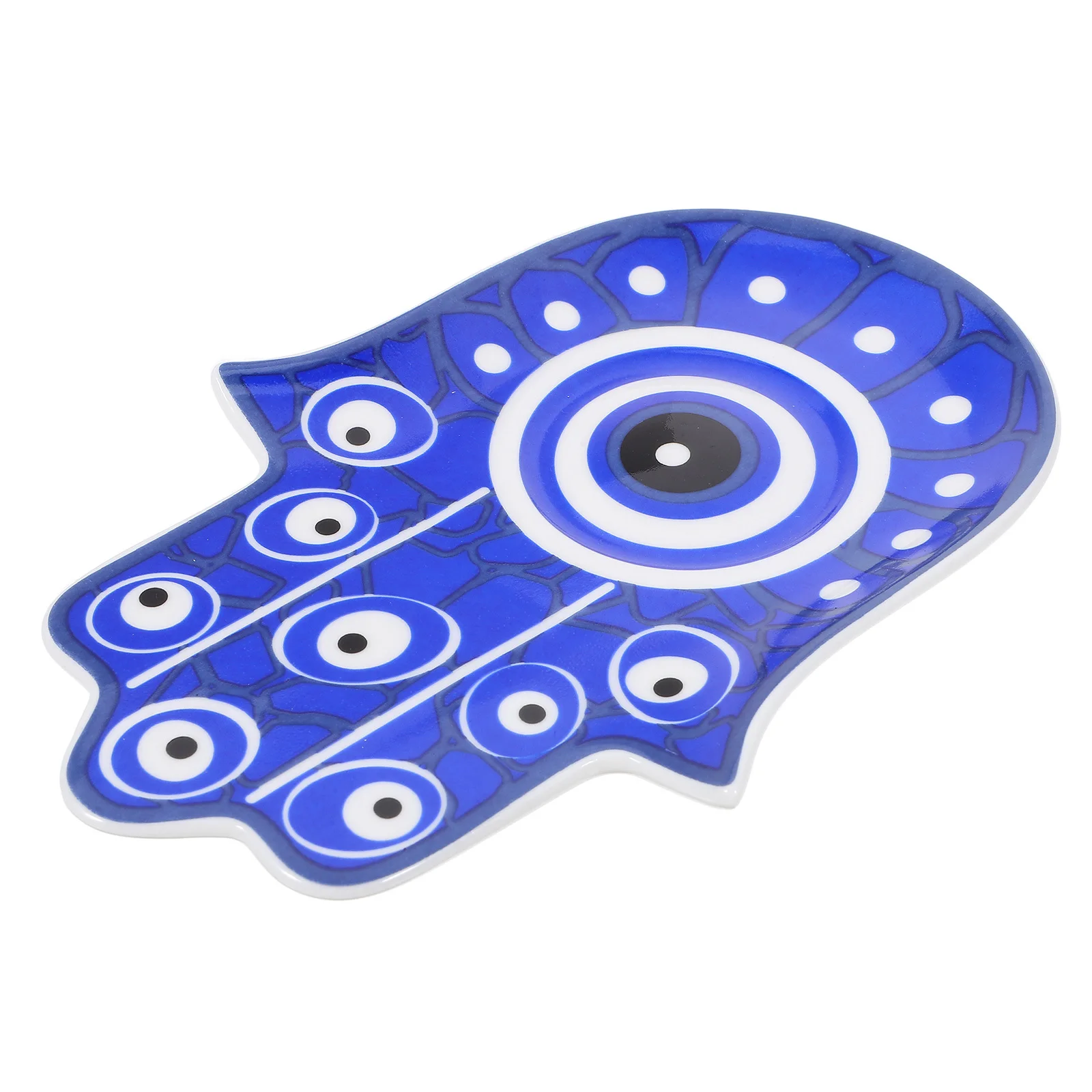 

Ceramic Evil Eye Hand Jewelry Dish Trinket Tray Decorative Plate Storage Organizer Display Table Holder Boho Home