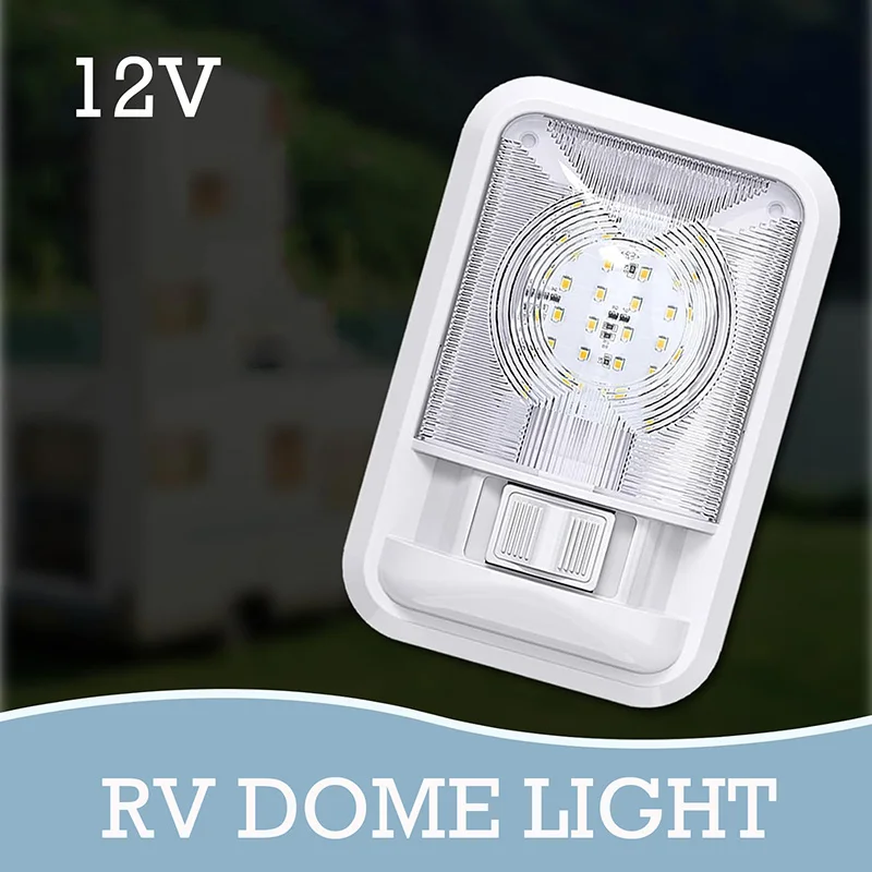 12V Car Roof LED Reading Light High Brightness Energy-Saving Anti-glare Lampshade Universal for Car RV Vehicle Reading Light