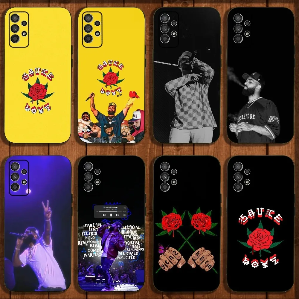 S-Sauce Boyze Eladio C-Carrion Rapper Phone Case For Samsung Galaxy A13,A21s,A22,A31,A32,A52,A53,A71,A80,A91 Soft Black Cover