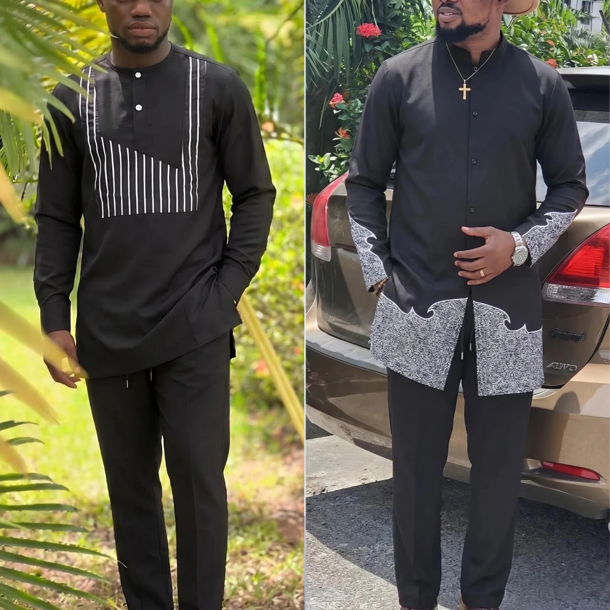 Novo Conjunto de 2 Peças de Roupa Tradicional Africana de Luxo para Homens, Trajes Elegantes Completos, Conjuntos de Calças Masculinas para Vestir, Traje Étnico Dashiki Kaftan