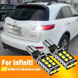 2pcs For Infiniti FX35 FX45 2003 2004 2005 2006 2007 2008 LED Backup Light Blub Reverse Lamp W16W T15 921 Canbus